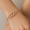 18K Gold-Plated Pavé Infinity Loop CZ Bracelet