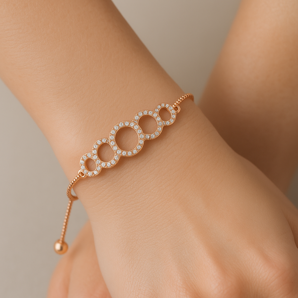 18K Gold-Plated Pavé Infinity Loop CZ Bracelet