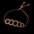 18K Gold-Plated Pavé Infinity Loop CZ Bracelet