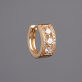 18K Gold-Plated Colored Gemstone Huggie Earrings