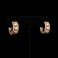 18K Gold-Plated Colored Gemstone Huggie Earrings