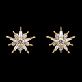 18K Gold-Plated Celestial Starburst Stud Earrings
