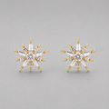 18K Gold-Plated Celestial Starburst Stud Earrings