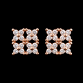 18K Gold-Plated Cushion Cut Pavé CZ Stud Earrings