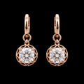 18K Gold-Plated Crown CZ Dangle Earrings