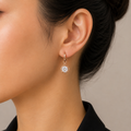 18K Gold-Plated Crown CZ Dangle Earrings