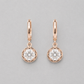 18K Gold-Plated Crown CZ Dangle Earrings