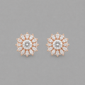18K Gold-Plated Snowflake Pavé CZ Stud Earrings