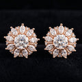 18K Gold-Plated Snowflake Pavé CZ Stud Earrings