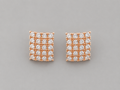 18K Gold-Plated Pavé CZ Square Tile Stud Earrings