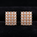 18K Gold-Plated Pavé CZ Square Tile Stud Earrings