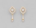 18K Gold-Plated Art Deco CZ Drop Earrings