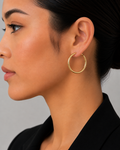 18K Gold-Plated Classic Large Tube Hoop Earrings