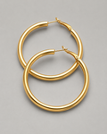 18K Gold-Plated Classic Large Tube Hoop Earrings