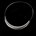 925 Silver Tapered Torque Collar Necklace on velvet