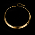 18K Gold-Plated Dainty Gold Choker Necklace on velvet