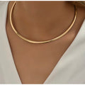 18K Gold-Plated Sleek Collar Necklace