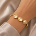 18K Gold-Plated Greek Key Geometric CZ Bracelet
