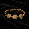 18K Gold-Plated Greek Key Geometric CZ Bracelet