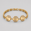 18K Gold-Plated Greek Key Geometric CZ Bracelet