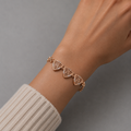 18K Gold-Plated Paisley Openwork Triangular Panel Chain Bracelet