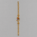 18K Gold-Plated Camellia & Vine Multi-Color CZ Chain Bracelet