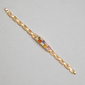 18K Gold-Plated Round & Baguette CZ Tennis Bracelet