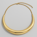 18K Gold-Plated Polished Torque Collar Necklace