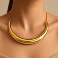 18K Gold-Plated Polished Torque Collar Necklace