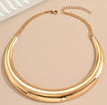 18K Gold-Plated Polished Torque Collar Necklace