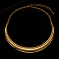 18K Gold-Plated Polished Torque Collar Necklace