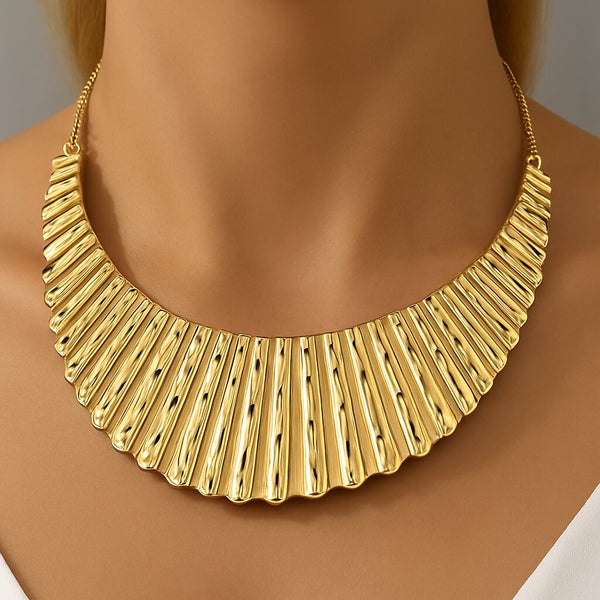 18K Gold-Plated Golden Goddess Collar Necklace